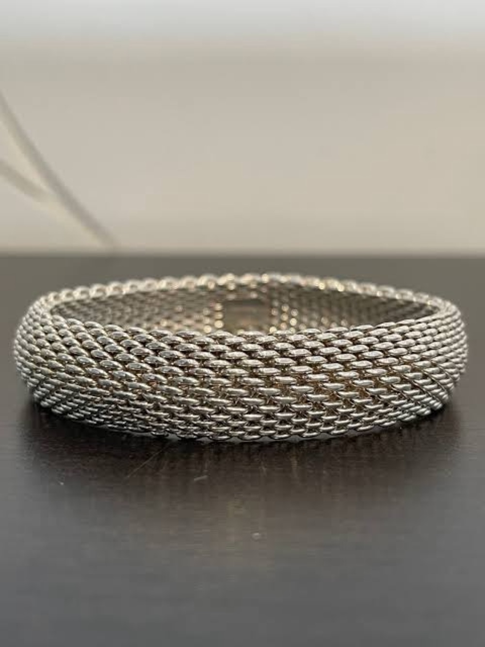 Tiffany & Co. Silver Mesh Bracelet size medium Somerset collection